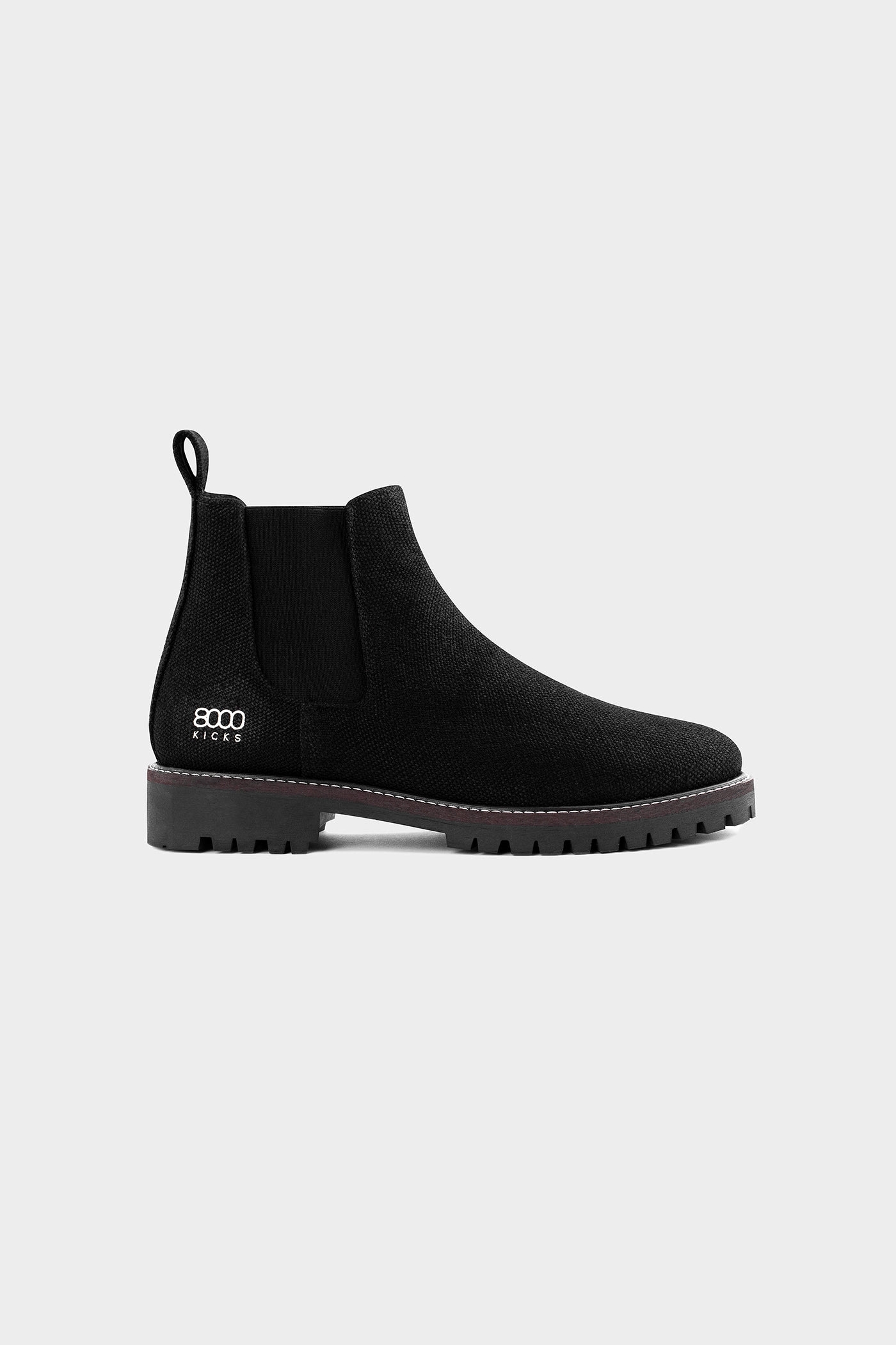 8000kicks Women Chelsea Boots Crossover Black