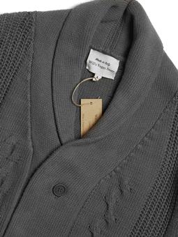 Will's Vegan Store Heren Vest Chunky Button Up Grijs