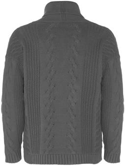 Will's Vegan Store Heren Vest Chunky Button Up Grijs