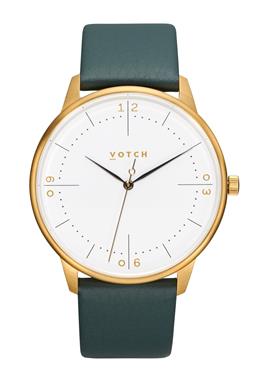 Uhr Aalto Dunkelgrün & Gold