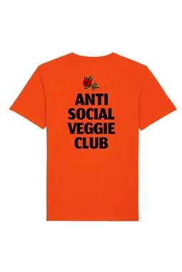 T-Shirt Anti Social Veggie Club Orange