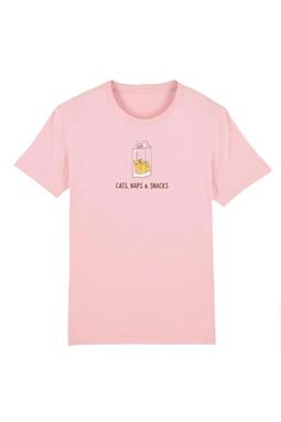 T-Shirt Katzen, Naps & Snacks Rosa