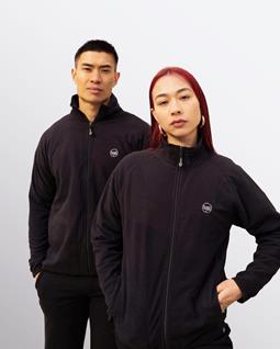 Plant Faced Clothing Fleecejack Rits Zwart