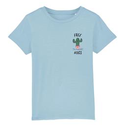 T-Shirt Free Hug - Blauw