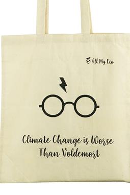 Tote Bag "climate Change Is Worse Than Voldemort"