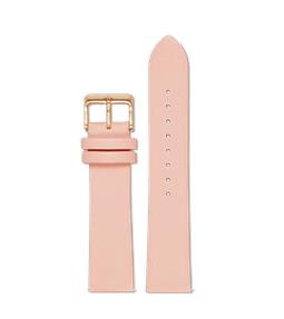 Horlogebandje 20 Mm - Roze Met Gouden Gesp