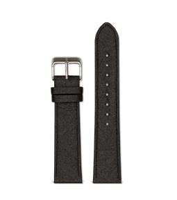 Watch Strap 20 Mm Piñatex - Black With Brushed Silver Buckle