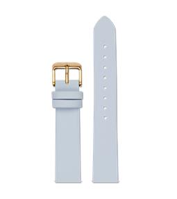 Watch Strap 18 Mm - Light Blue With Brushed Gold Buckle