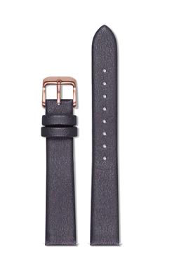 Watch Strap 16 Mm - Dark Grey With Brushed Silver Buckle