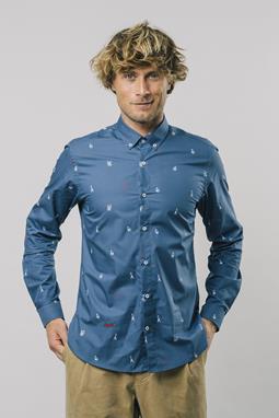 Overhemd Printed Shirt Yeti - Blauw