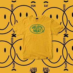T-Shirt Delete Meat Yellow Green