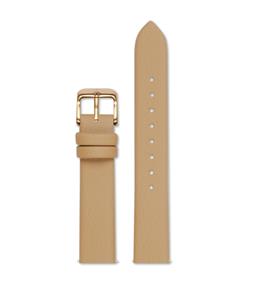 Watch Strap Brushed Gold Buckle Beige