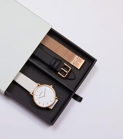 Horloge Cadeauset Petite Moment Roségoud & Lichtgrijs