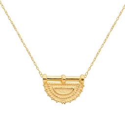 Necklace Half Moon Pendant Gold Plated