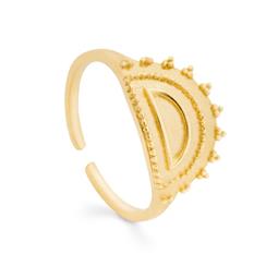 Half Moon Ring Gold Plated