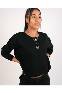 Cropped Trui Zwart