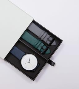 Uhren Geschenkset Aalto Schwarz & Dunkelblau
