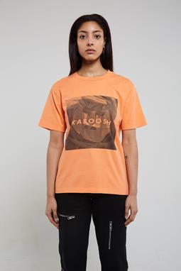 T-Shirt Mask Unisex Licht Oranje