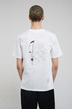 T-Shirt Unisex Gesichtslos Herren Weiß