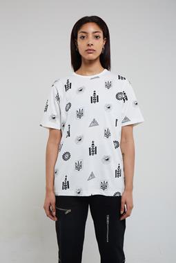 T-Shirt Unisex All Over The World White