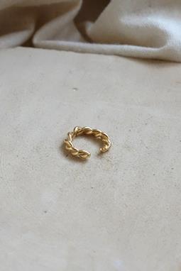 Ear Cuff Twisted Gold Plated