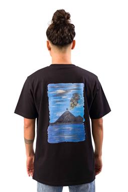 T-Shirt Gunung Berapi Zwart