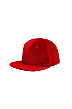 Mütze Samt Rot