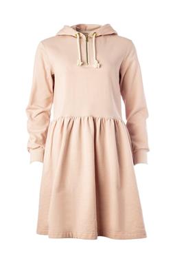 Hoodie Dress Beige/Light Pink