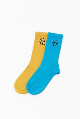 Saye Socken Blau & Senf