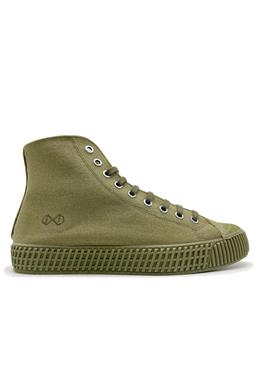 High Sneaker Mono Olive Green