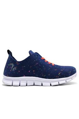 Sneakers Recycled Pet Led Navy Blue And Neon
