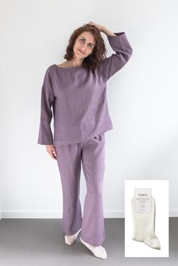 Geschenkset Pyjama + Socken Lavendel