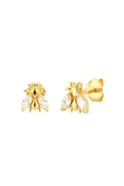 Earrings Golden Bee Brilliance