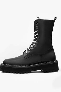 Lace-Up Boots Combat Workers Black