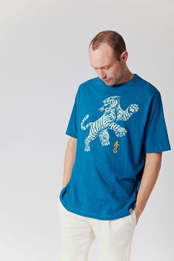 Tiger Pounce T-Shirt Teal Blauw