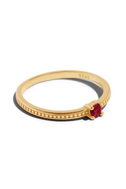 The Emma Ring Rood Massief 14k Recycled Goud