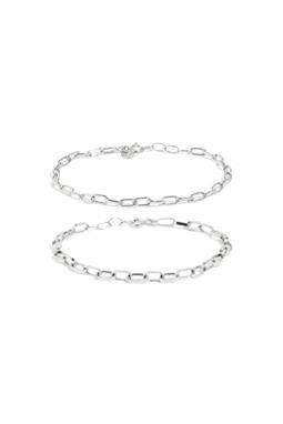 The Chain Bracelet Set Sterling Silver