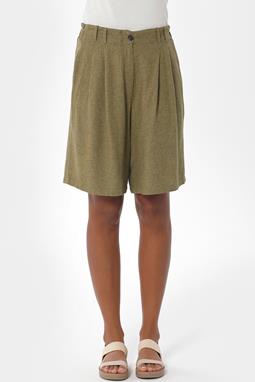 Shorts Wide Hem Olive Green