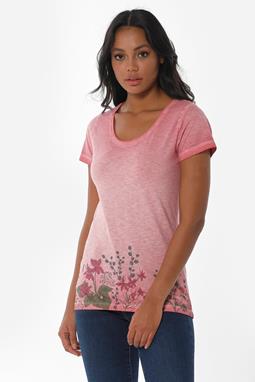 T-Shirt Blumen Rosa