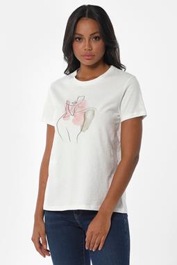 T-Shirt Silhouette Print White