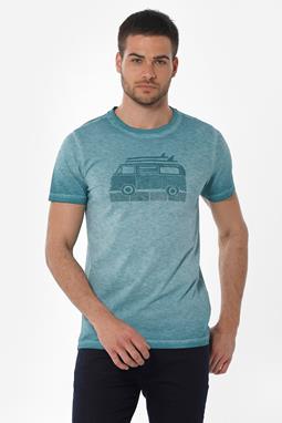 T-Shirt Bus Print Blue