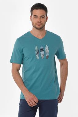 T-Shirt Surfen Blauw