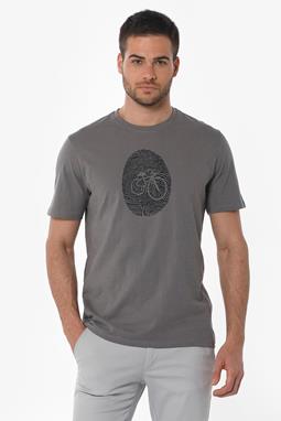 T-Shirt Bicycle Print Gray
