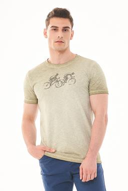 T-Shirt Bicycle Print Green