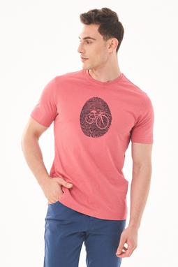 T-Shirt Bicycle Print Desert Rose