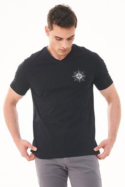 T-Shirt Kompass Schwarz