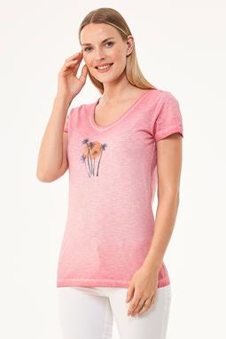 T-Shirt Palmboom Roze