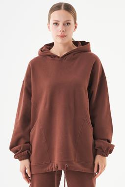 Oversized Hoodie Hande Bruin