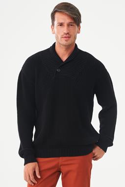 Shawl Collar Sweater Black