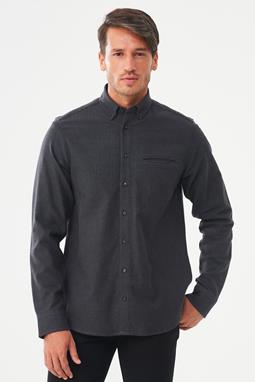 Overhemd Visgraat Zwart